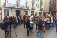 Concentració a la plaça de la Vila, dilluns 12 de novembre.