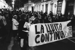 Inici de la mani del 14 de febrer, en protesta pel desallotjament del matí.